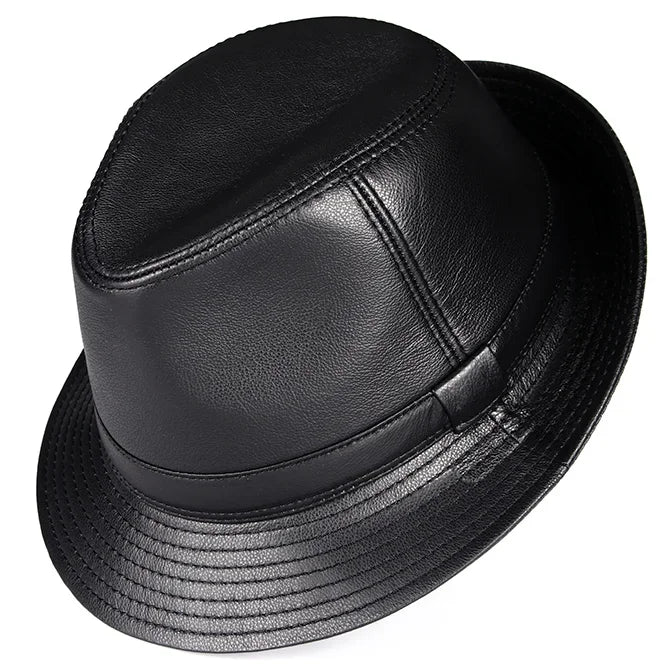 Cuenca Leather Fedora — Jazz, Short Brim