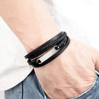 Ibagué Wrap Bracelet – Braided Leather & Steel