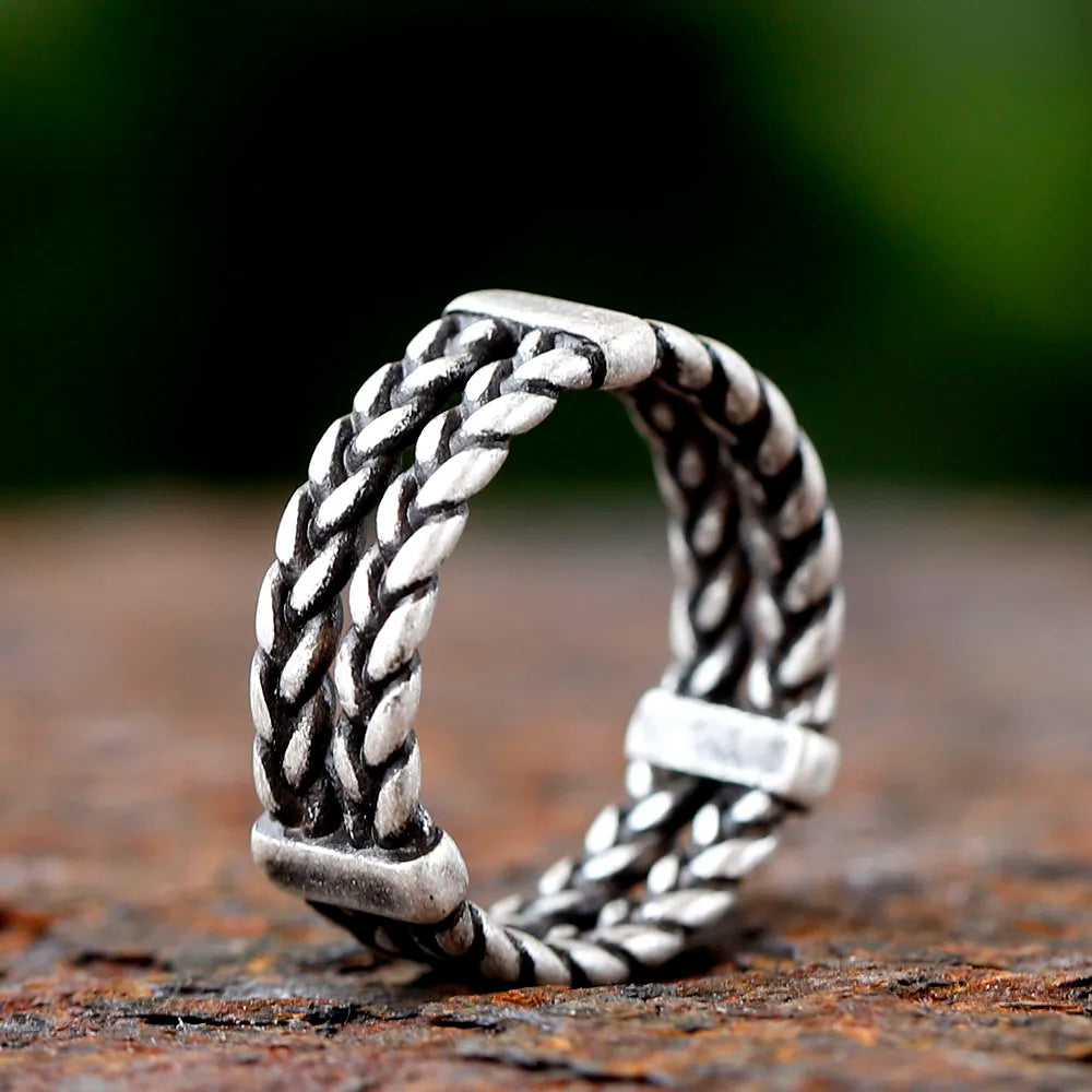 Como Chain – Men’s Braided Stainless Steel Ring