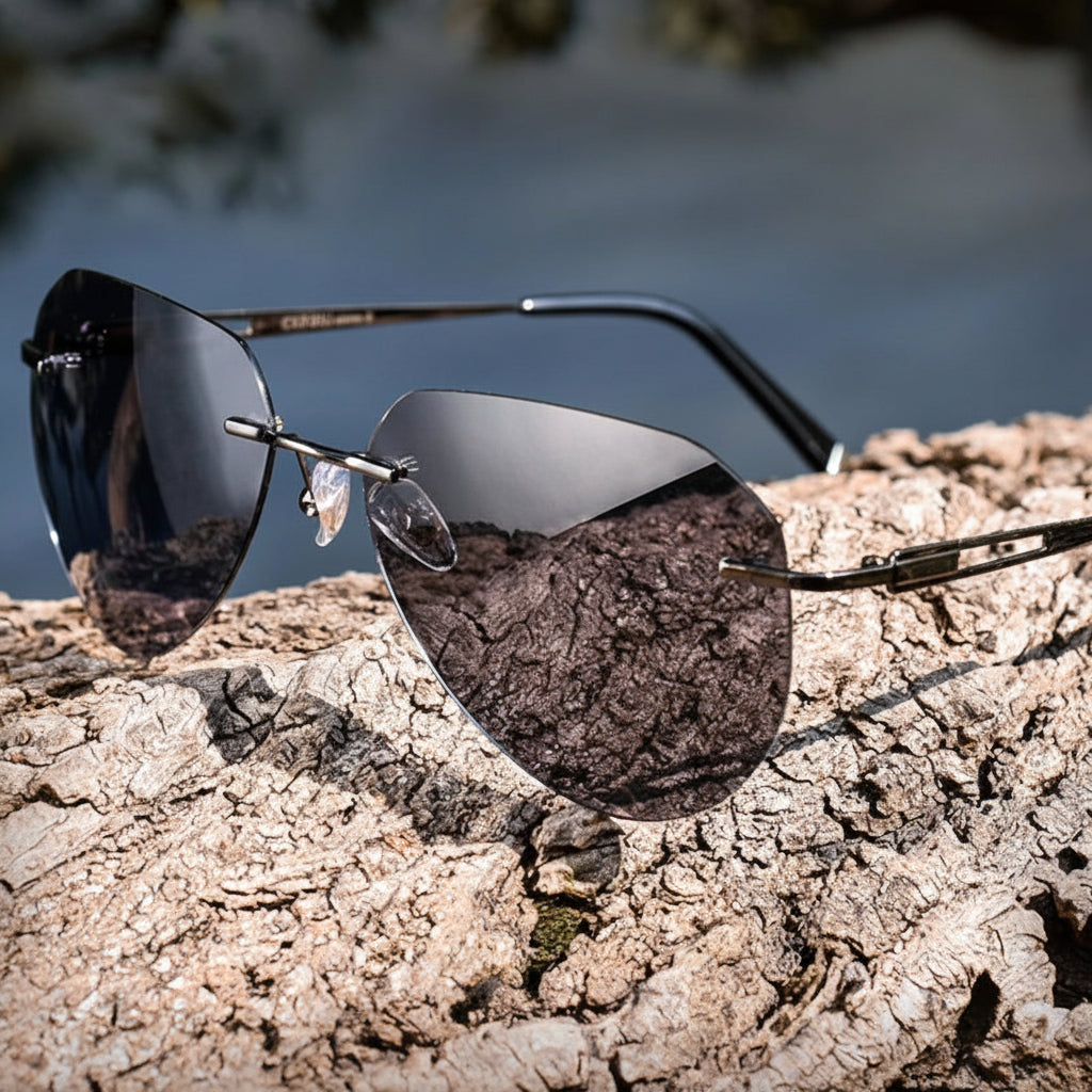 Hero — Salta Rimless Titanium Sunglasses