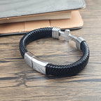 Tarija Cross Bracelet – Leather & Stainless Steel