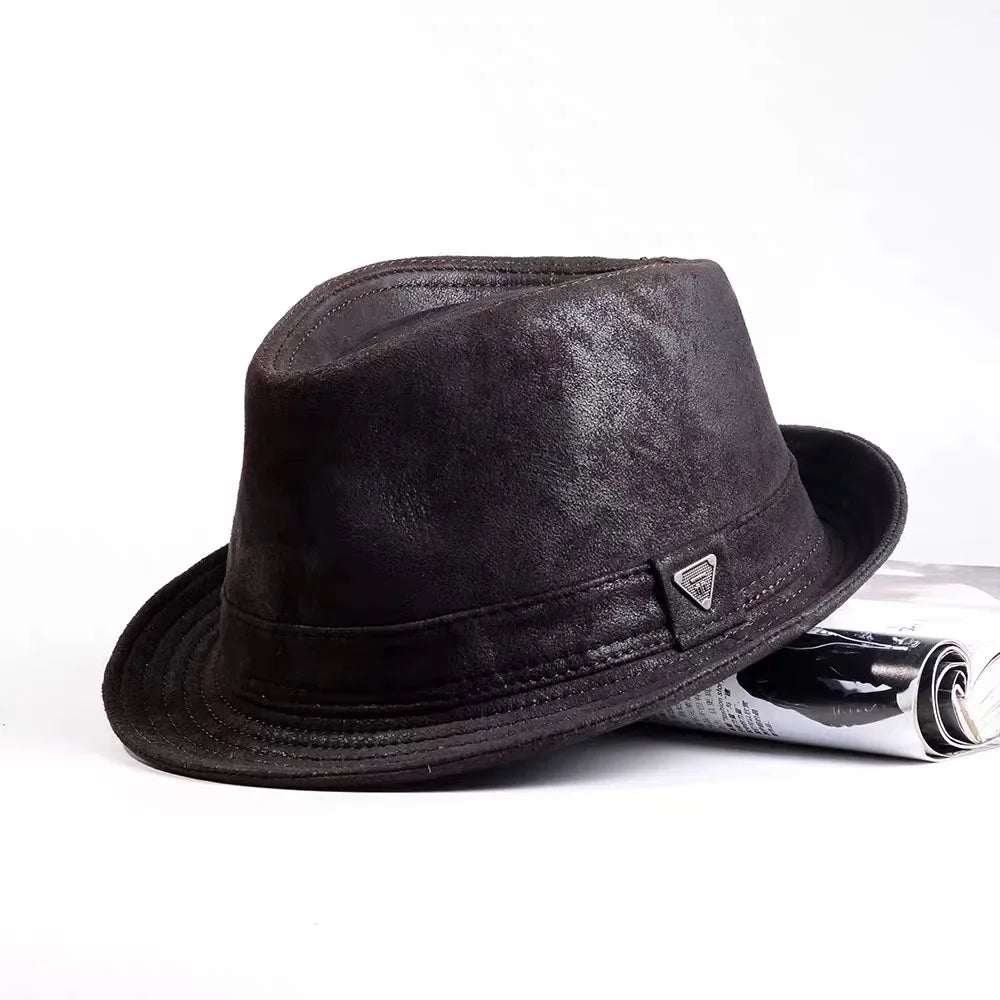 Arequipa Leather Fedora — Formal, Short Brim