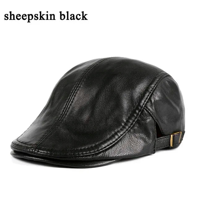 Taxco Leather Driving Cap — Duckbill