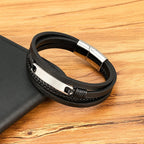 Ibagué Wrap Bracelet – Braided Leather & Steel