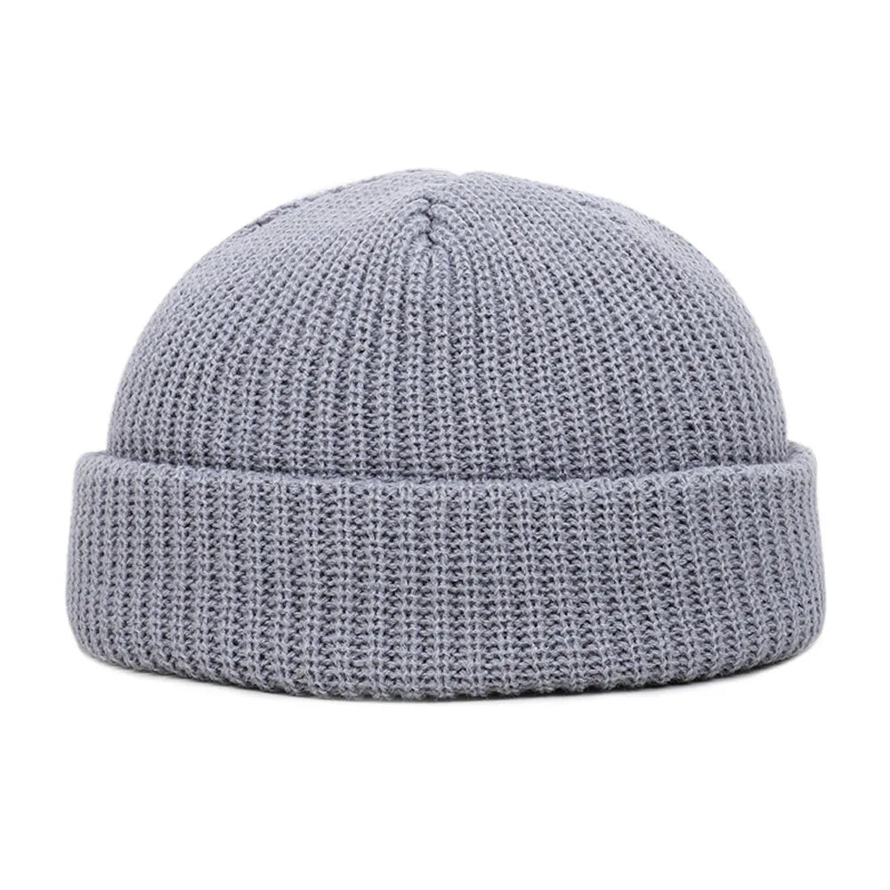 FrostThread Wool Beanie – Warm Knitted Skull Cap with Short Thread Design, Elastic and Unisex, Ideal for Casual Winter and Hip Hop Style