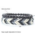 Natural Stone Couple Bracelet Set – Handmade Connection Jewelry