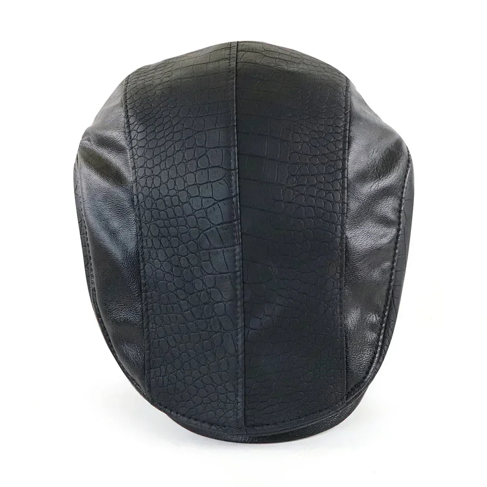 Ambato Faux Leather Flat Cap