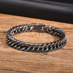 Men's Byzantine Chain Bracelet — Stainless Steel Braided Link Wristband