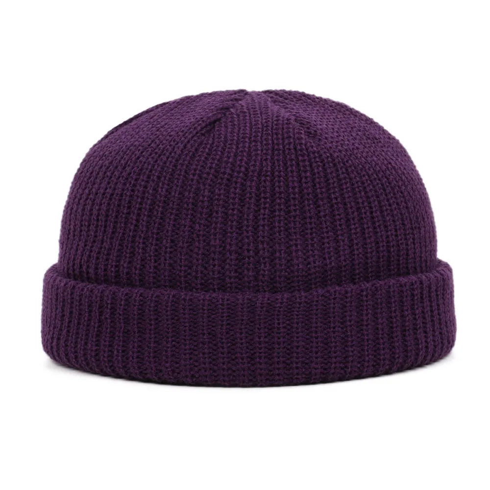 FrostThread Wool Beanie – Warm Knitted Skull Cap with Short Thread Design, Elastic and Unisex, Ideal for Casual Winter and Hip Hop Style