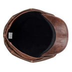 Petrópolis Leather Newsboy — Octagonal Beret