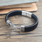 Tarija Cross Bracelet – Leather & Stainless Steel