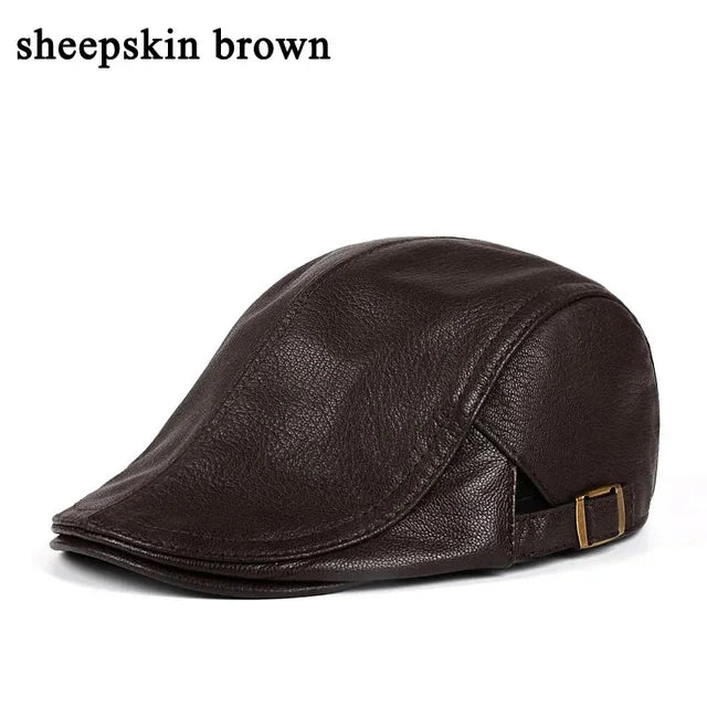 Taxco Leather Driving Cap — Duckbill