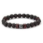 Lava Core Bracelet – Men’s 8mm Volcanic Stone Bead Bracelet