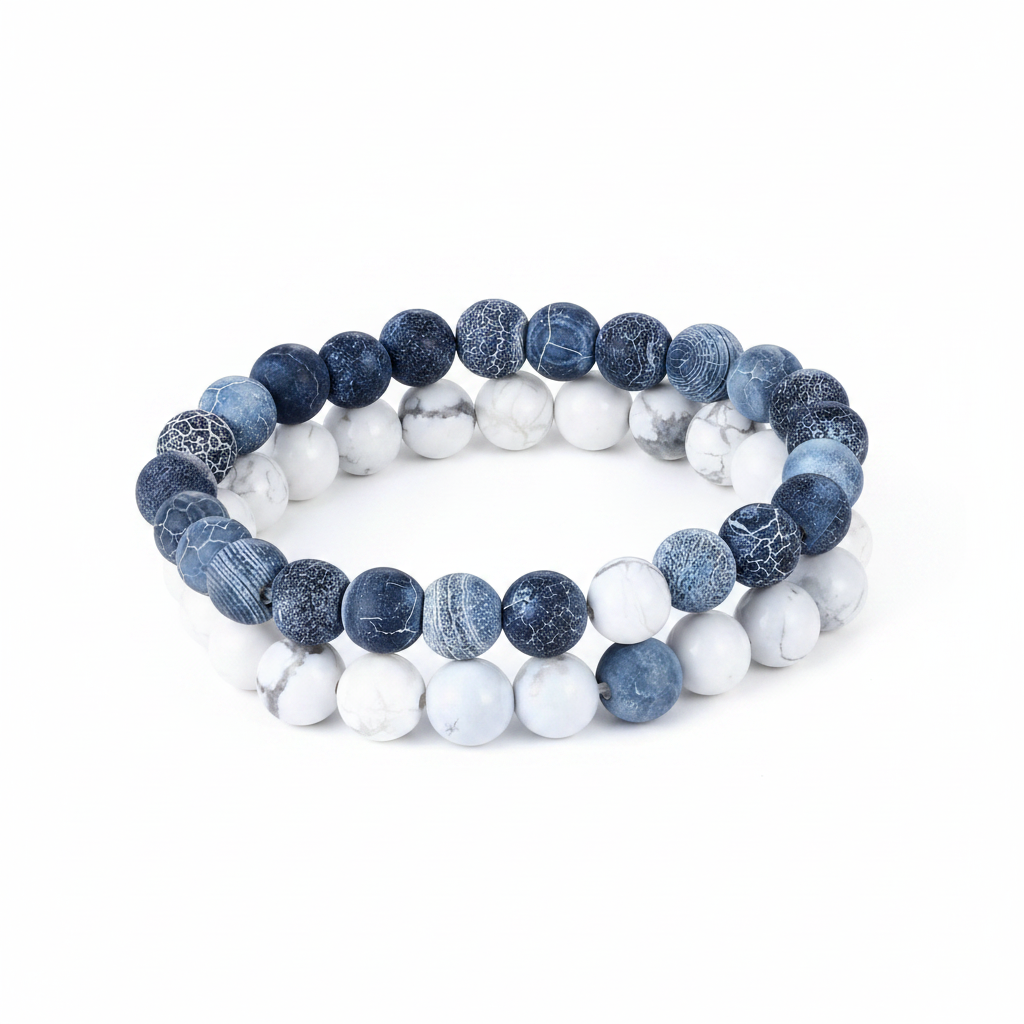 Atacama – Blue Agate & White Marble