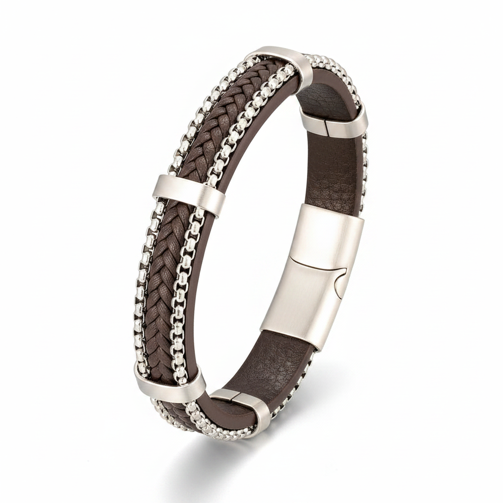 Clunia Chain — Brown Silver