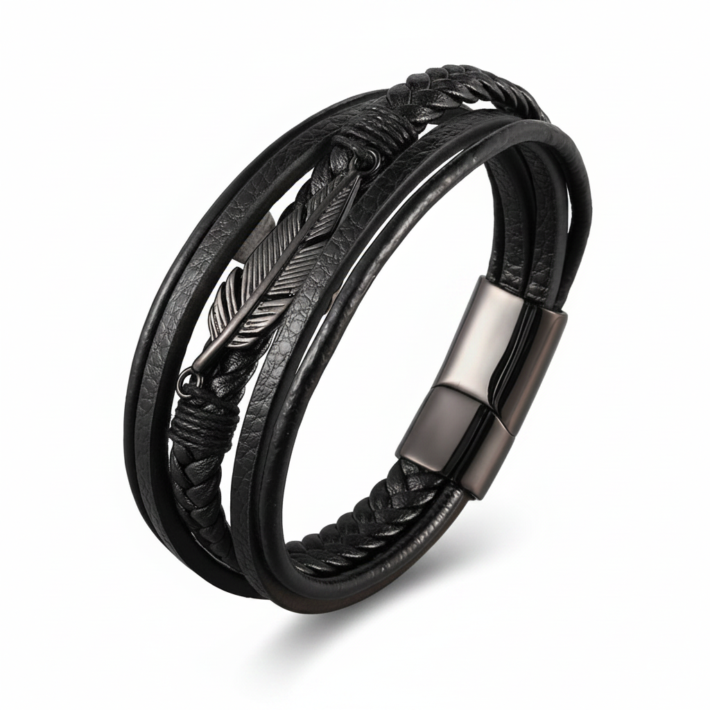 Elfih Feather Bracelet — Black Hero