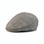 Gray Plaid Gatsby Beret — Hero