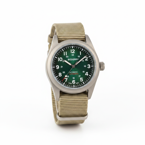 Hero — Boderry Voyager Green Dial NATO Bege