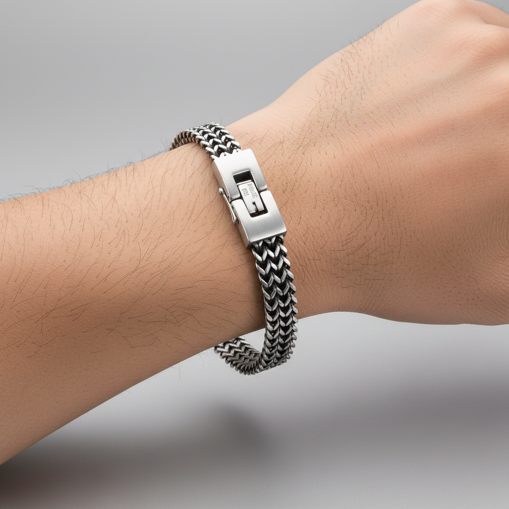 Titan Chain — No Pulso / Silver