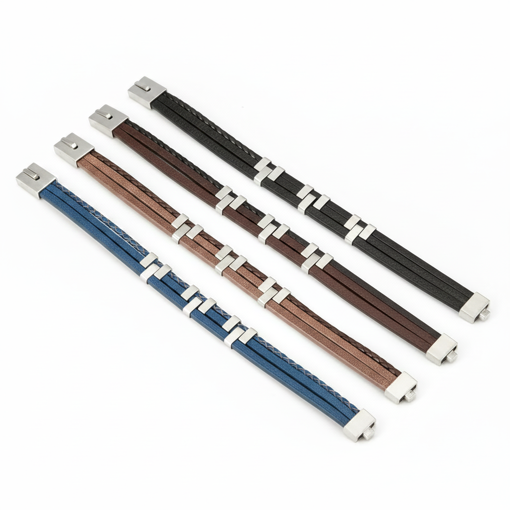 Três pulseiras — fundo branco