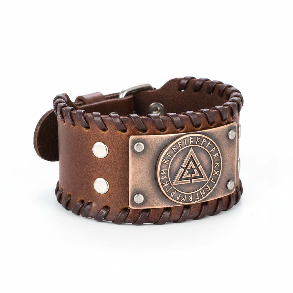 Viking Compass — Bronze Valknut Hero