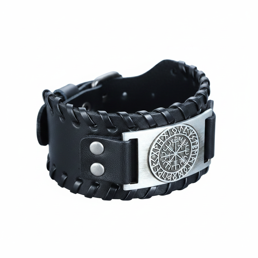 Viking Compass — Silver Valknut Hero