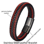 Coral Leather Bracelet