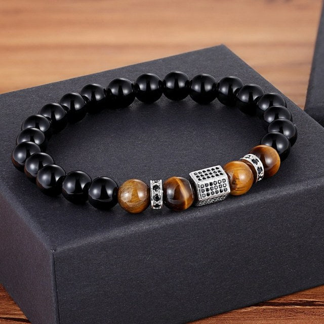Onyx Stone Bead Bracelet