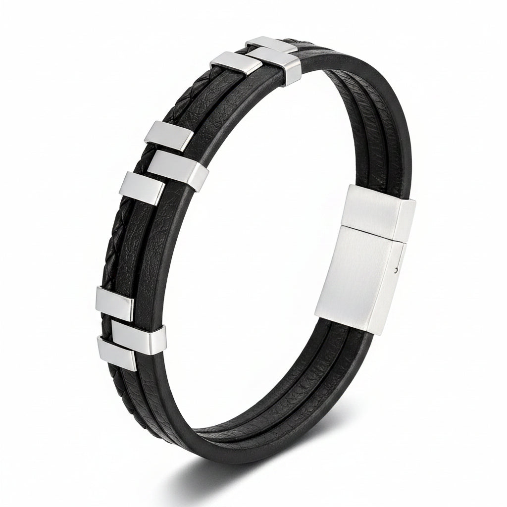 Three-Layer Steel Bracelet